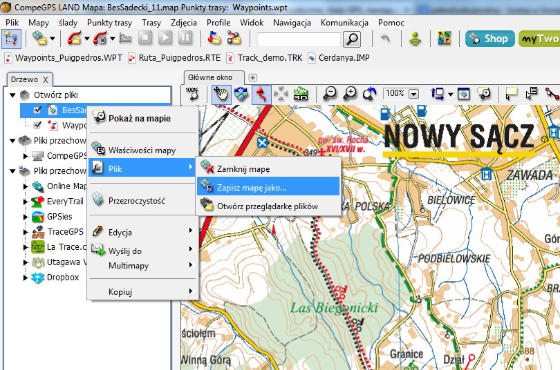 konwertujemy mapę rastrową na format używany przez TwoNav konwertowanie mapy rastrowej fo formatu TwoNav - rmap i rtmap