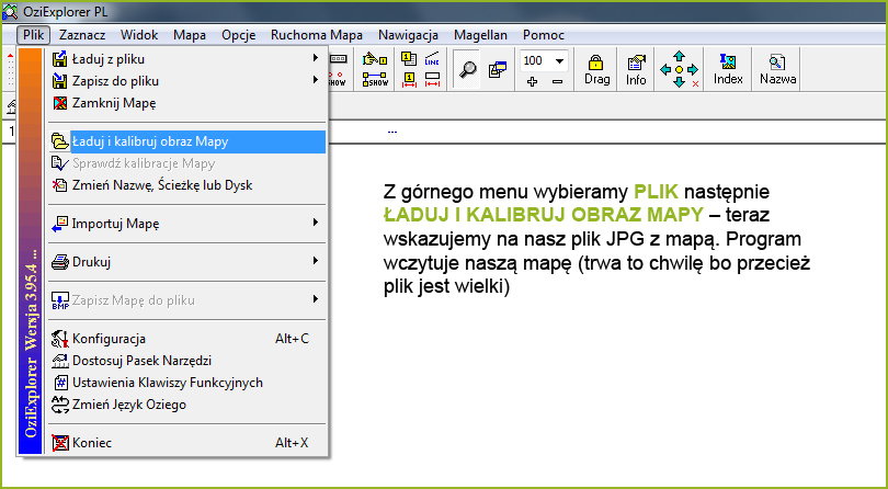 odczytujemy wsprzdne wybranych punktw z mapy online kalibracja mapy