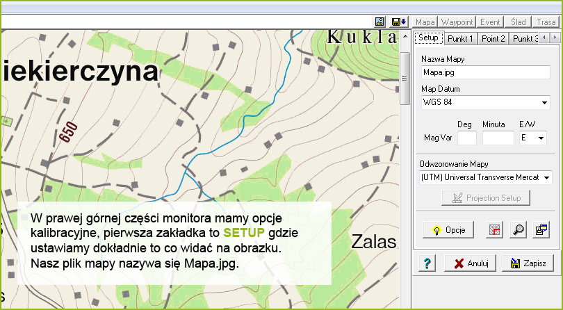 OziExplorer - aduj i kalibruj kalibracja mapy