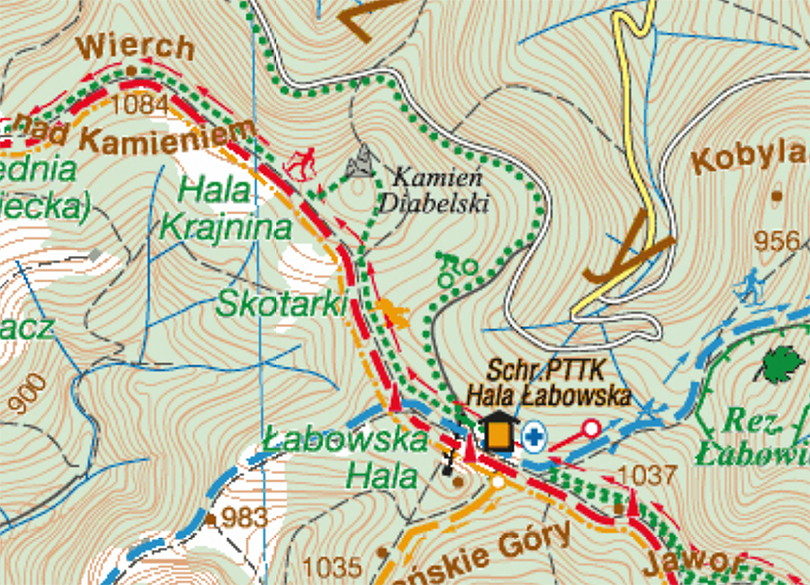 Mapa turystyczna GPS, mapa rastrowa Compass