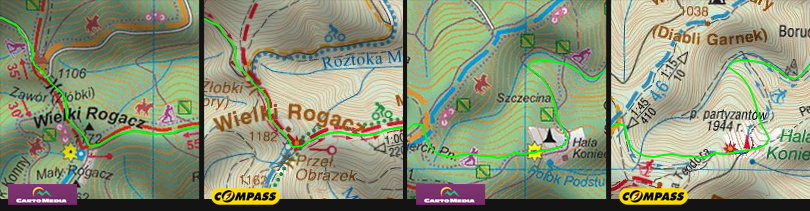 Beskid Sdecki - Pasmo Radziejowej - porwnanie cd 