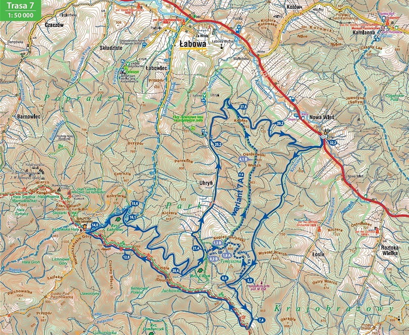 Przewodnik rowerowy po Beskidzie Sądeckim - mapy Compass na rowerze przez Beskid Sądecki - przewodnik rowerowy