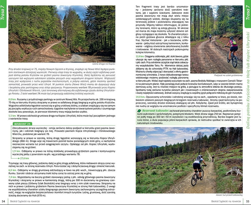 Przewodnik rowerowy Beskid Sądecki - spis treści Przewodnik rowerowy po Beskidzie Sądeckim - przykładowa trasa i spis treści
