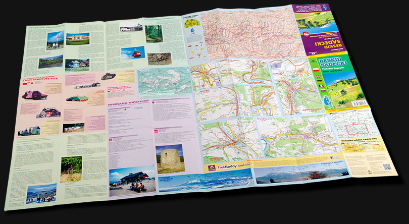 Mapa Beskidu Sądeckiego wydawnictwa Sygnatura