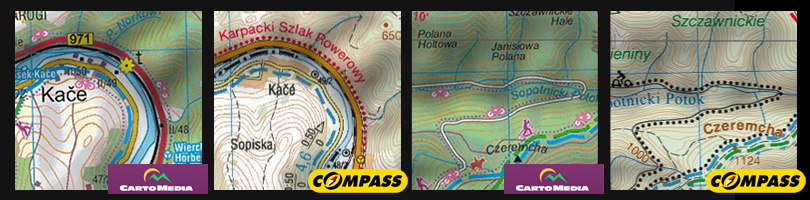 oznaczenia szlaków rowerowych na mapach