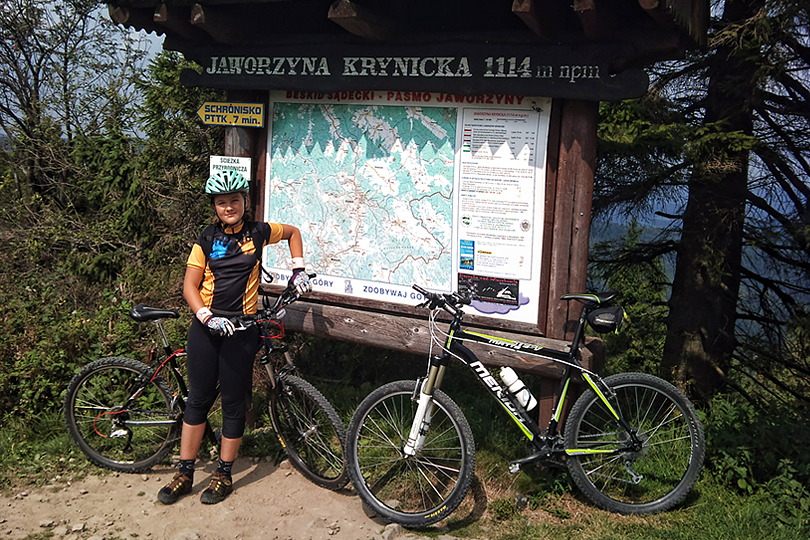Jaworzyna - zdobyta na rowerze Jaworzyna - Beskid Sdecki