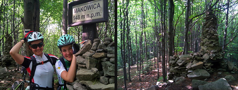 Makowica i Gboki Jar na rowerze rowerem przez Makowic i Gboki Jar