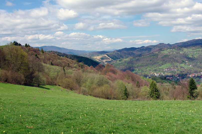 wspinamy się na Szafranówkę rowerem przez Pieniny