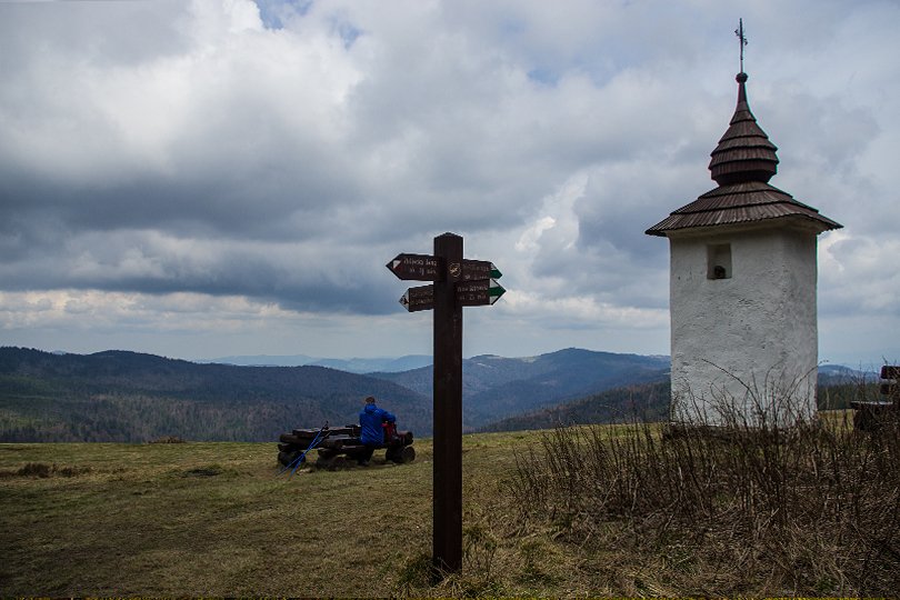 na rowerze przez Gorce